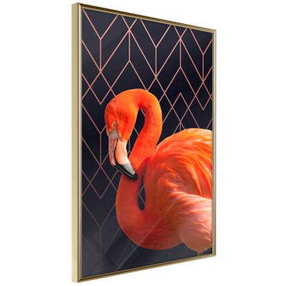 Poster Artgeist Affisch Flamingo Solo