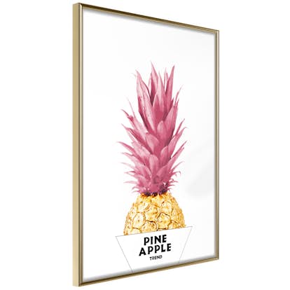 Poster Artgeist Affisch Golden Pineapple
