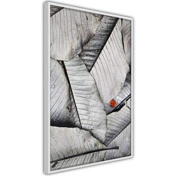 Poster Artgeist Affisch Black And White Leaves