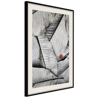 Poster Artgeist Affisch Black And White Leaves