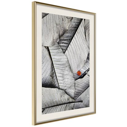 Poster Artgeist Affisch Black And White Leaves