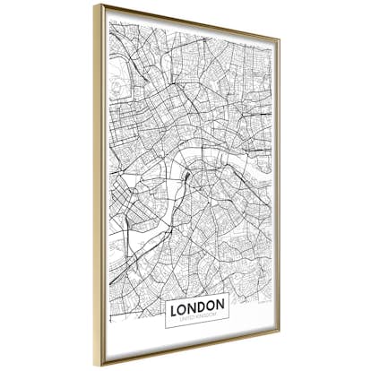 Poster Artgeist Affisch Map of London