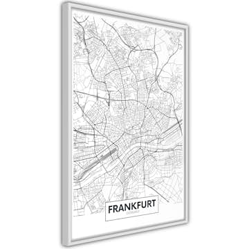 Poster Artgeist Affisch Map of Frankfurt