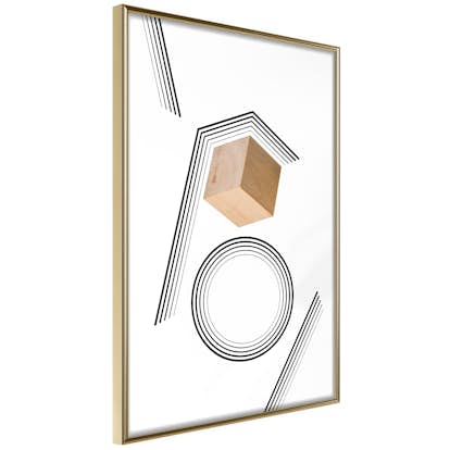 Poster Artgeist Affisch Wooden Cube