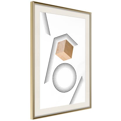 Poster Artgeist Affisch Wooden Cube