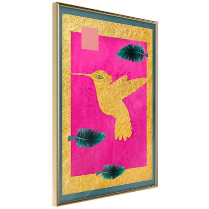 Poster Artgeist Affisch Golden Hummingbird
