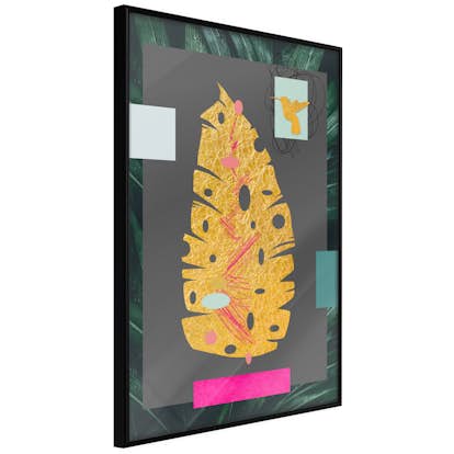 Poster Artgeist Affisch Golden Leaf