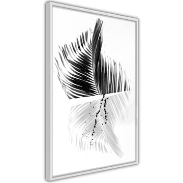 Poster Artgeist Affisch Black And White Palm