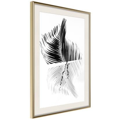 Poster Artgeist Affisch Black And White Palm