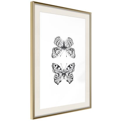 Poster Artgeist Affisch Two Butterflies