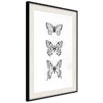 Poster Artgeist Affisch Three Butterflies