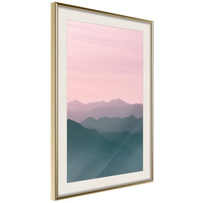 Poster Artgeist Affisch Mountain At Sunrise