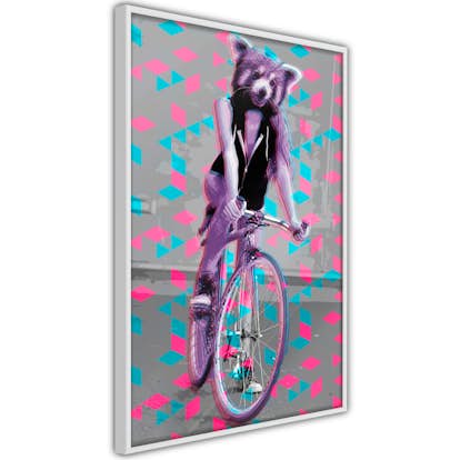 Poster Artgeist Affisch Raccoon On The Bike