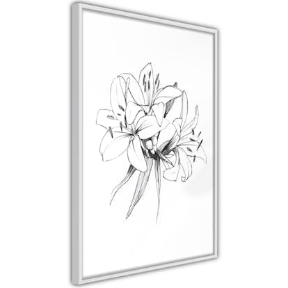 Poster Artgeist Affisch Drawn Flowers