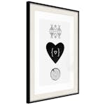 Poster Artgeist Affisch Heart and Tree Trunk