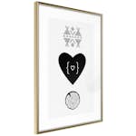 Poster Artgeist Affisch Heart and Tree Trunk