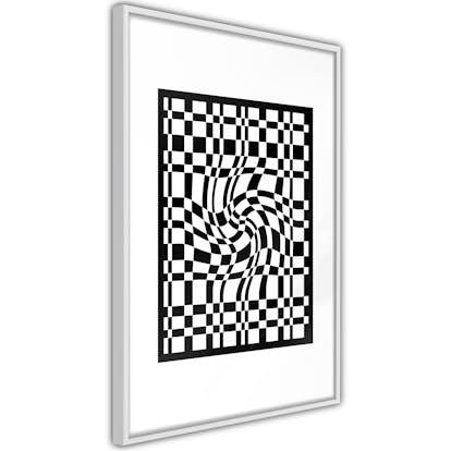 Poster Artgeist Affisch Distorted Chessboard