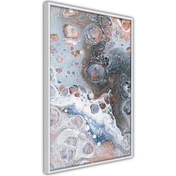 Poster Artgeist Affisch Blue Sienna Marble