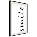 Poster Artgeist Affisch Black and White Smile