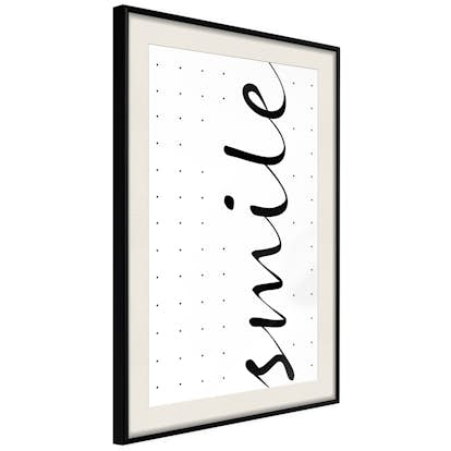 Poster Artgeist Affisch Black and White Smile