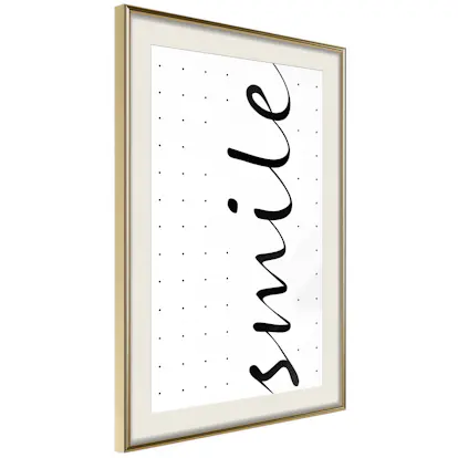 Poster Artgeist Affisch Black and White Smile