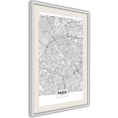 Poster Arkiio Affisch Map of Paris