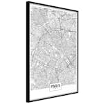 Poster Artgeist Affisch Map of Paris