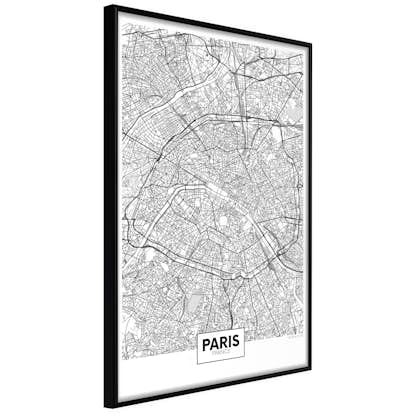 Poster Artgeist Affisch Map of Paris