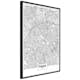 Poster Artgeist Affisch Map of Paris