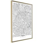 Poster Artgeist Affisch Map of Paris