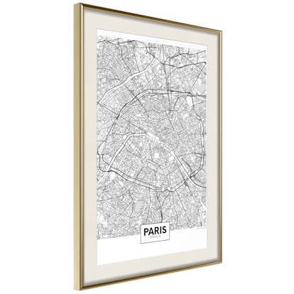 Poster Arkiio Affisch Map of Paris