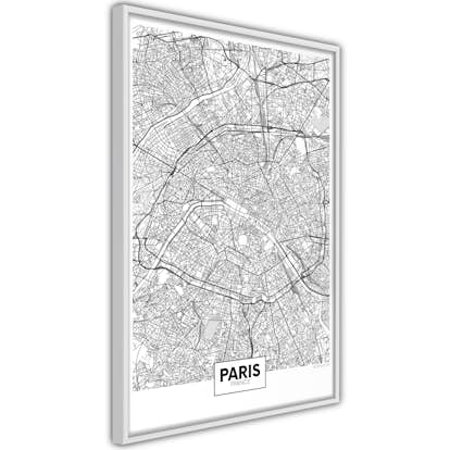 Poster Arkiio Affisch Map of Paris