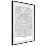 Poster Artgeist Affisch Map of Paris