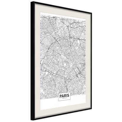 Poster Artgeist Affisch Map of Paris