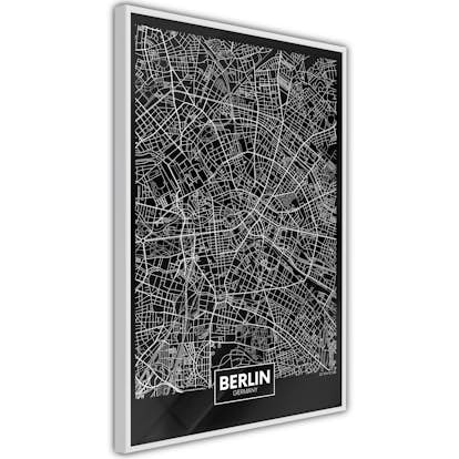 Poster Artgeist Affisch Dark Map of Berlin