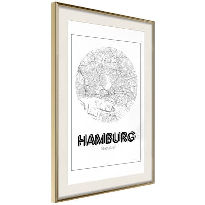 Poster Artgeist Affisch Retro Hamburg