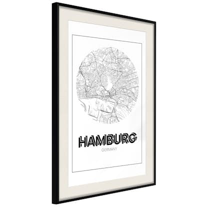 Poster Artgeist Affisch Retro Hamburg