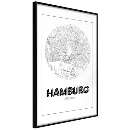 Poster Artgeist Affisch Retro Hamburg