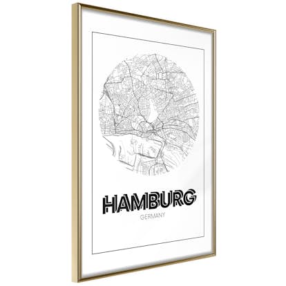 Poster Artgeist Affisch Retro Hamburg