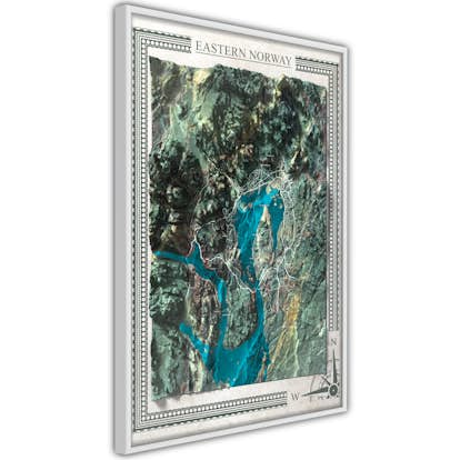 Poster Artgeist Affisch Isometric Map Eastern Norway