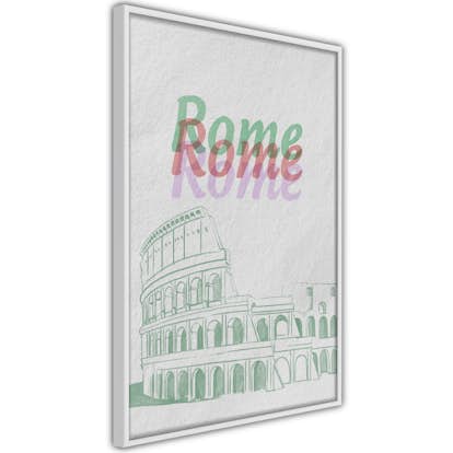 Poster Artgeist Affisch Rome in Watercolours
