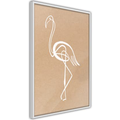 Poster Artgeist Affisch White Flamingo