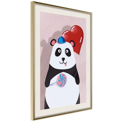 Poster Artgeist Affisch Panda with a Balloon