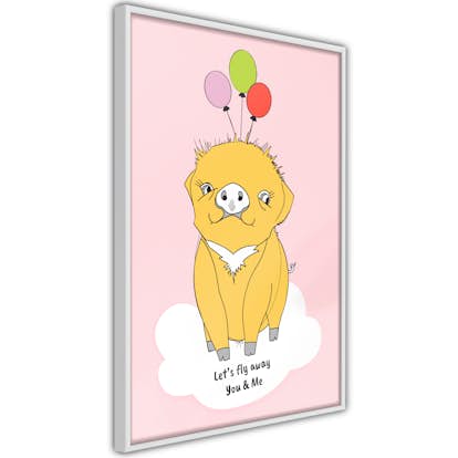 Poster Artgeist Affisch Soaring Pig