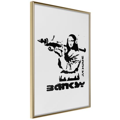 Poster Artgeist Affisch Mona Lisa with a Bazooka