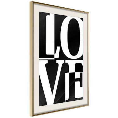 Poster Artgeist Affisch Black and White Love