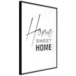 Poster Artgeist Affisch Black and White Home Sweet Home