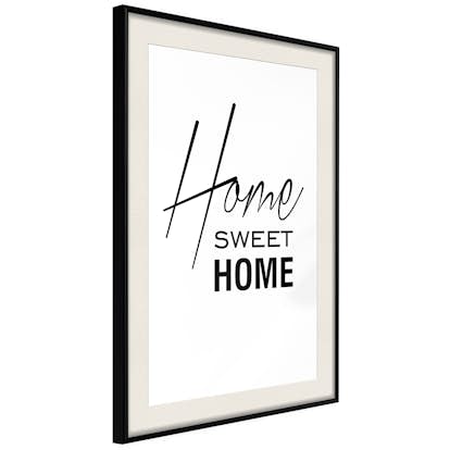 Poster Artgeist Affisch Black and White Home Sweet Home