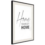 Poster Artgeist Affisch Black and White Home Sweet Home