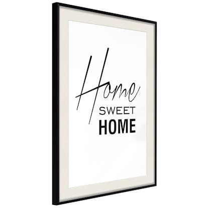 Poster Artgeist Affisch Black and White Home Sweet Home